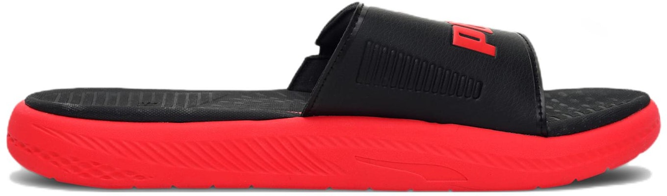 Puma Softride 拖鞋 '黑色 高风险红' 382111-09 Order Puma Softride 拖鞋 '黑色 高风险红' 382111-09
