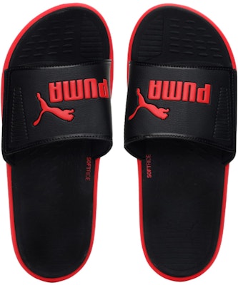 푸마 소프트라이드 슬라이드 '블랙/레드' 382111-09 Lookbook 푸마 소프트라이드 슬라이드 '블랙/레드' 382111-09