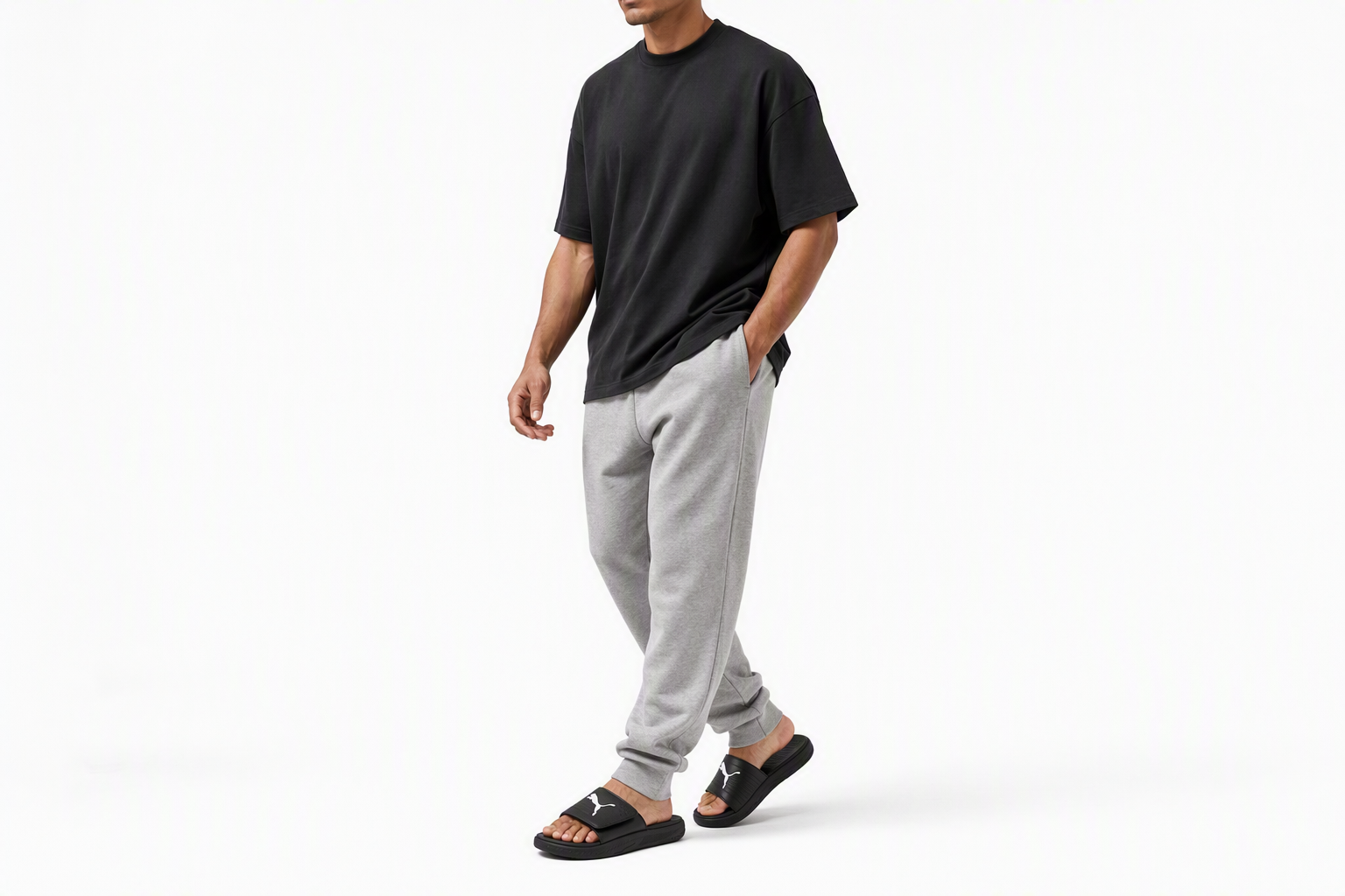 Order Puma Softride 拖鞋 '黑白' 382112-01