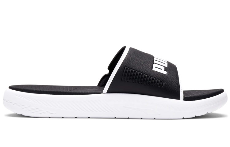 Lookbook Puma Softride Badeschlappen ''Weiß Schwarz'' 382111-01