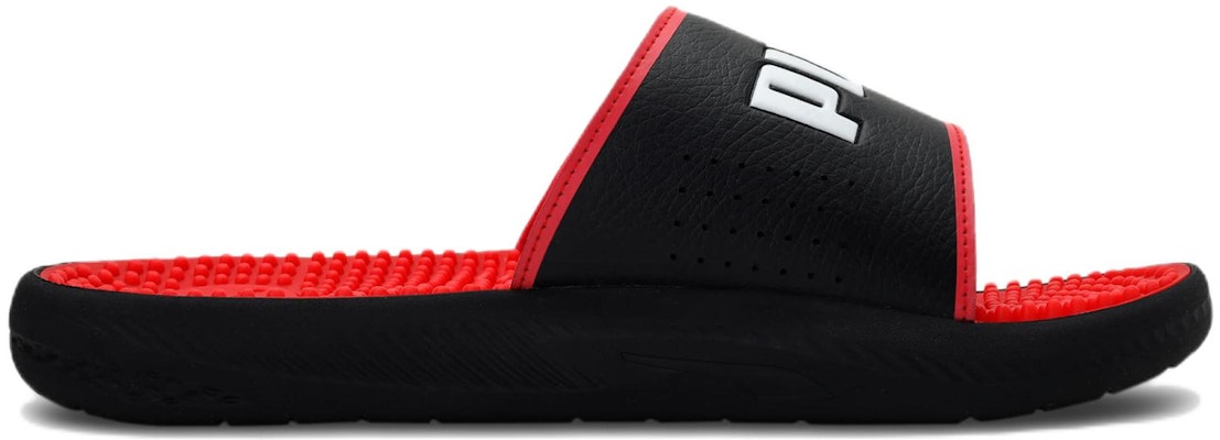 푸마 소프트라이드 슬라이드 마사지 (블랙/화이트/레드) 383062-03 Order 푸마 소프트라이드 슬라이드 마사지 (블랙/화이트/레드) 383062-03