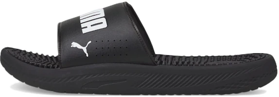 Puma Softride Slide Massage Slides 'Black White' 383062-01 Puma Softride Slide Massage Slides 'Black White' 383062-01