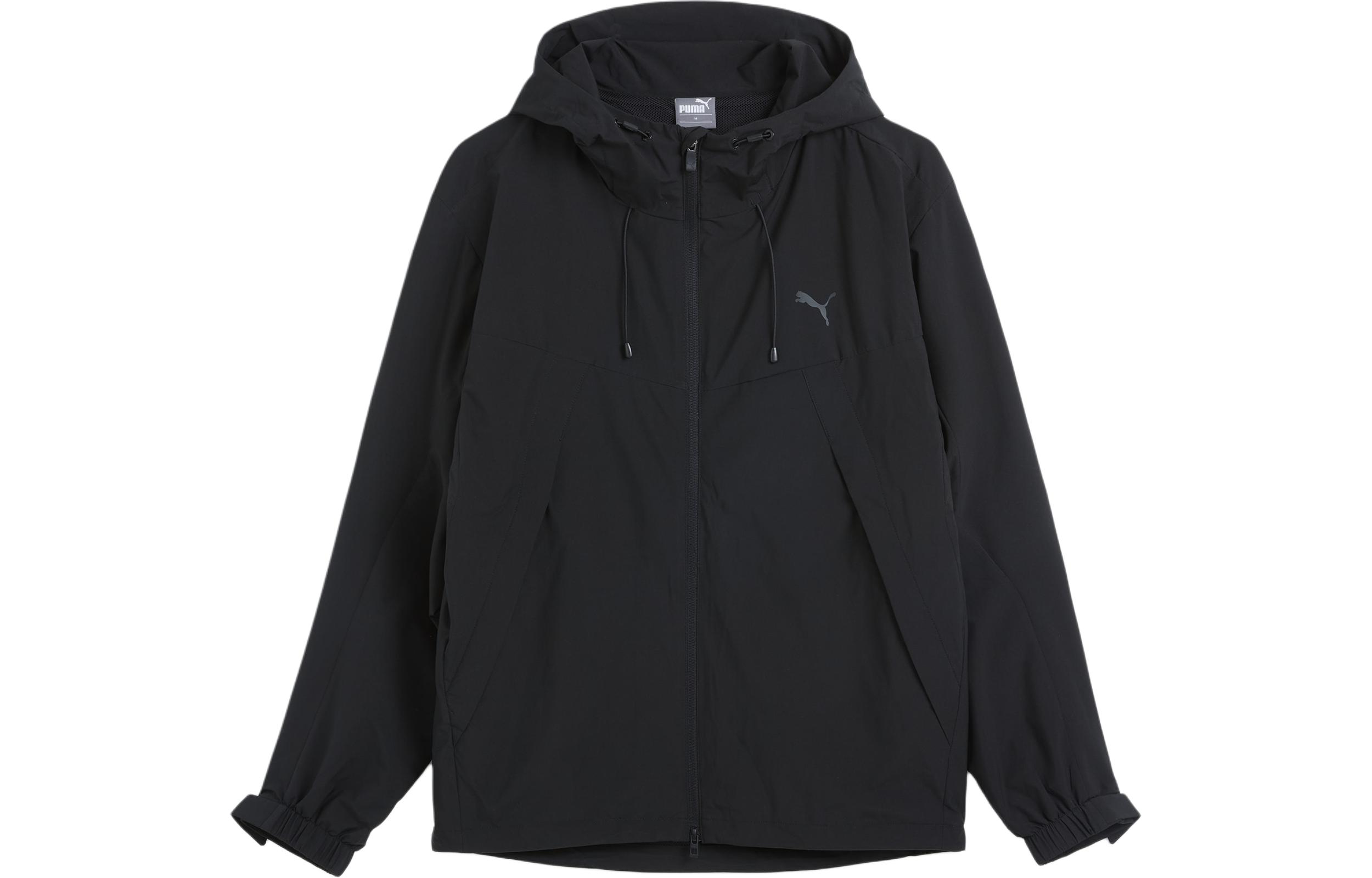 Puma Solid Black Outdoor Sports Hoodie Jacket Casual Long Sleeve 933655-01