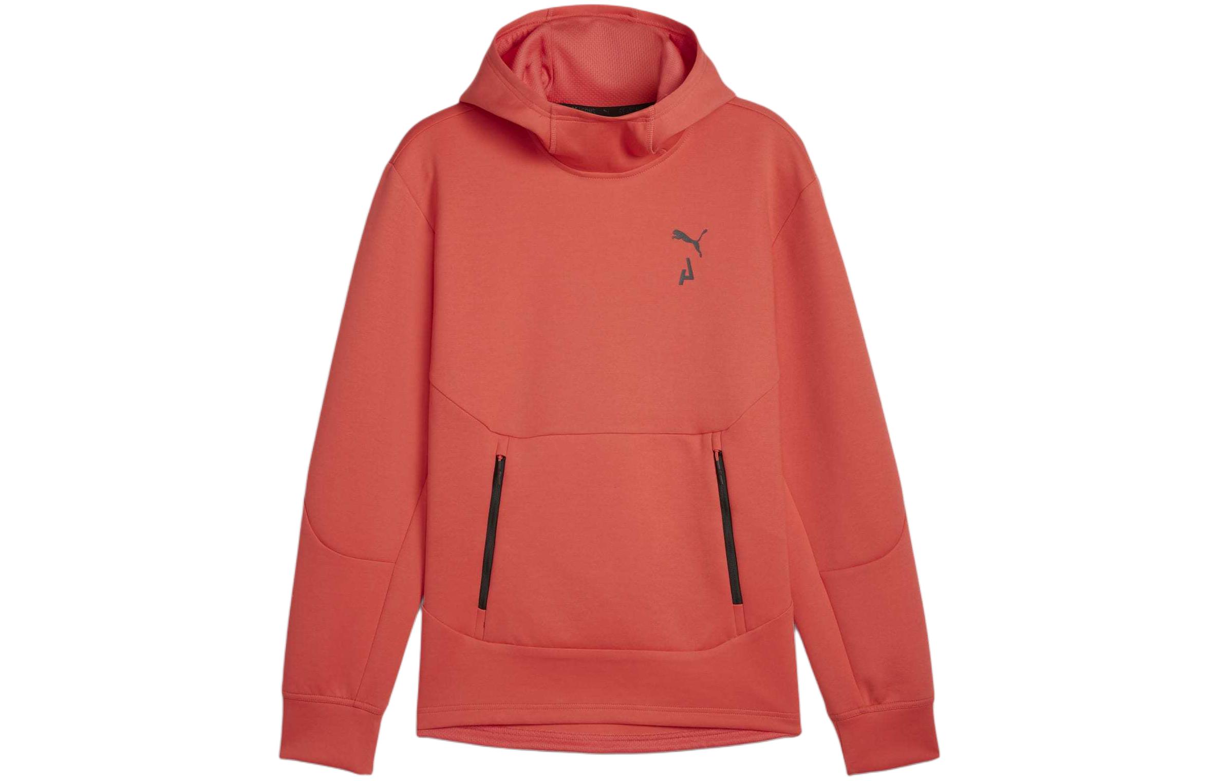 Puma Solid Casual Loose Fit Hoodie - Orange 524892-25