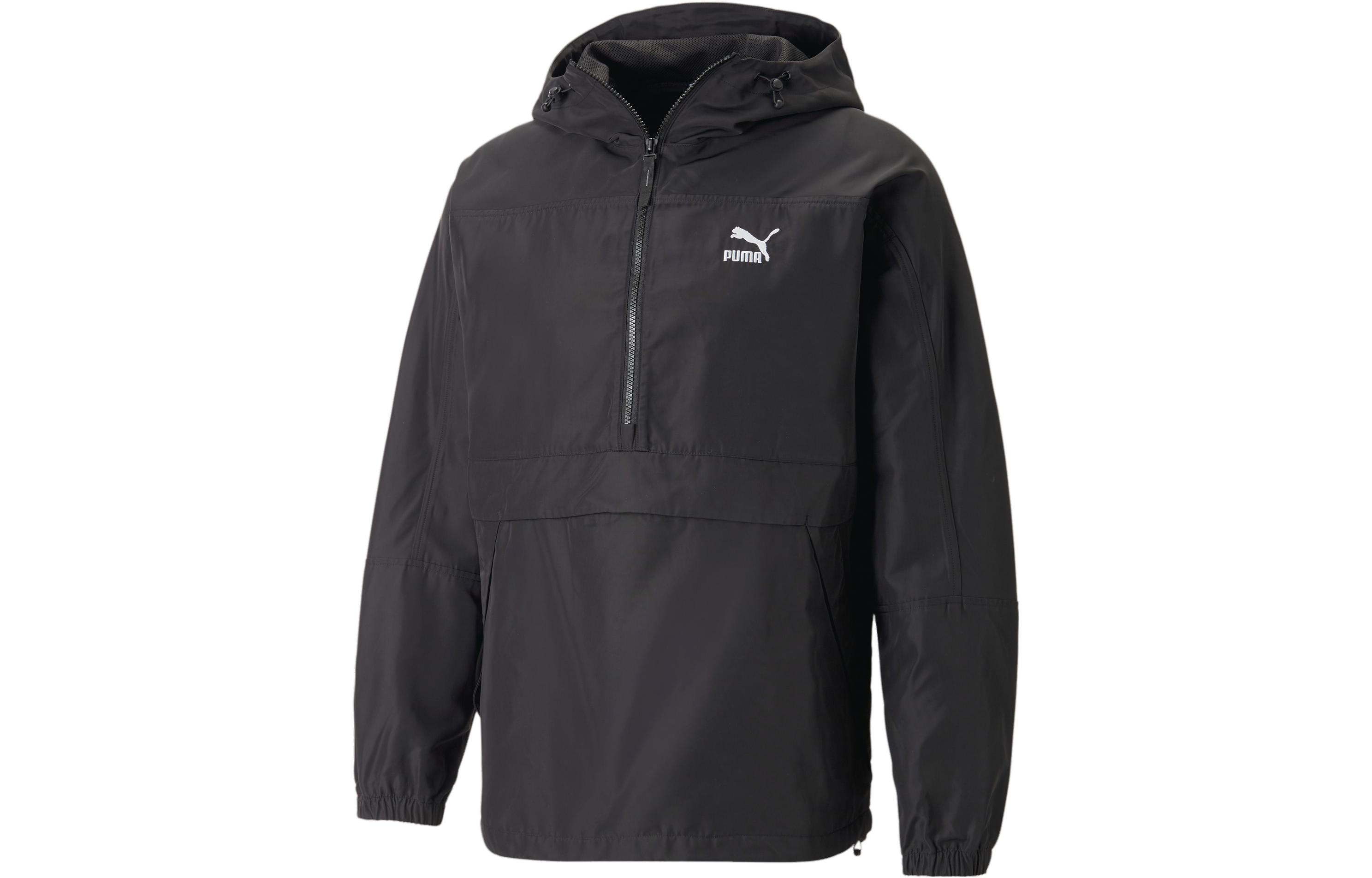 Puma Solid Color Casual Hooded Jacket Black 538364-01