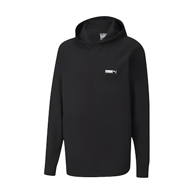 Puma Solid Color Drawstring Hoodie Unisex Black 582678-01