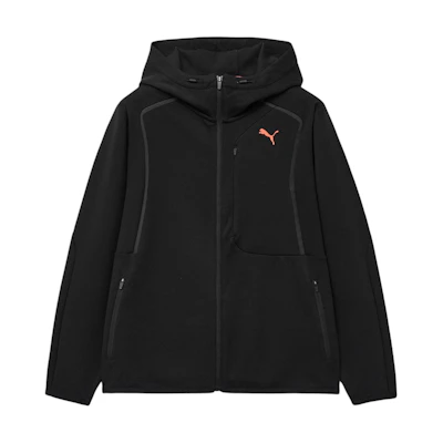Puma Solid Color Hoodie Sports Jacket - Black 940483-01