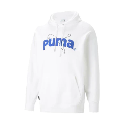 Puma Solid Color Letter Print Hoodie White 620631-02