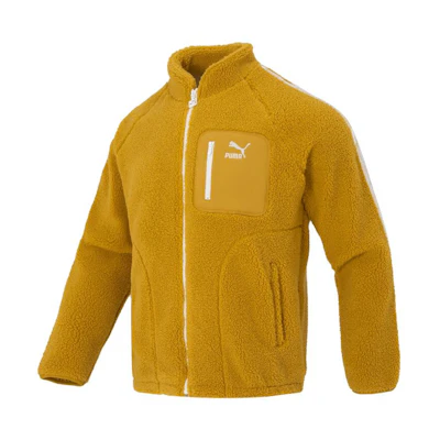 Puma Solid Color Zip-Up Jacket Unisex Gold Yellow 625196-50