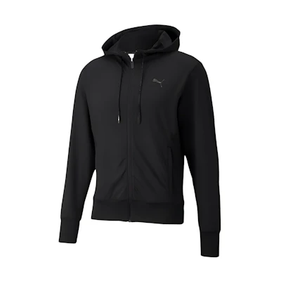 Puma Solid Color Zip-Up Training Hoodie Black 521019-01