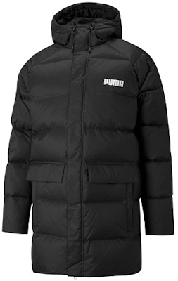 プーマ ソリッド ダウン ロング ロゴ フード付き 冬用ジャケット ブラック 846326-01 Order プーマ ソリッド ダウン ロング ロゴ フード付き 冬用ジャケット ブラック 846326-01