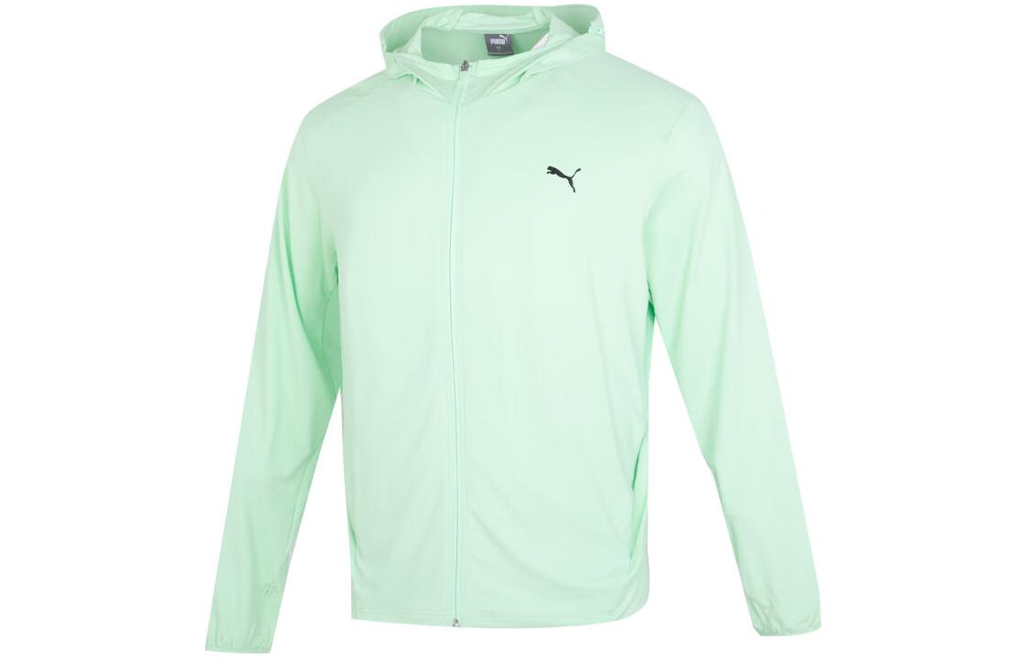 Puma Solid Fitness Knit Hoodie Jacket Unisex Green 682912-88