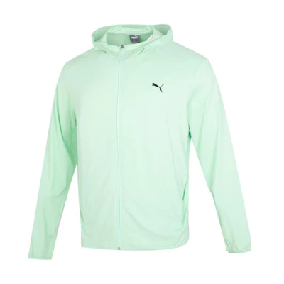 Puma Solid Fitness Knit Hoodie Jacket Unisex Green 682912-88