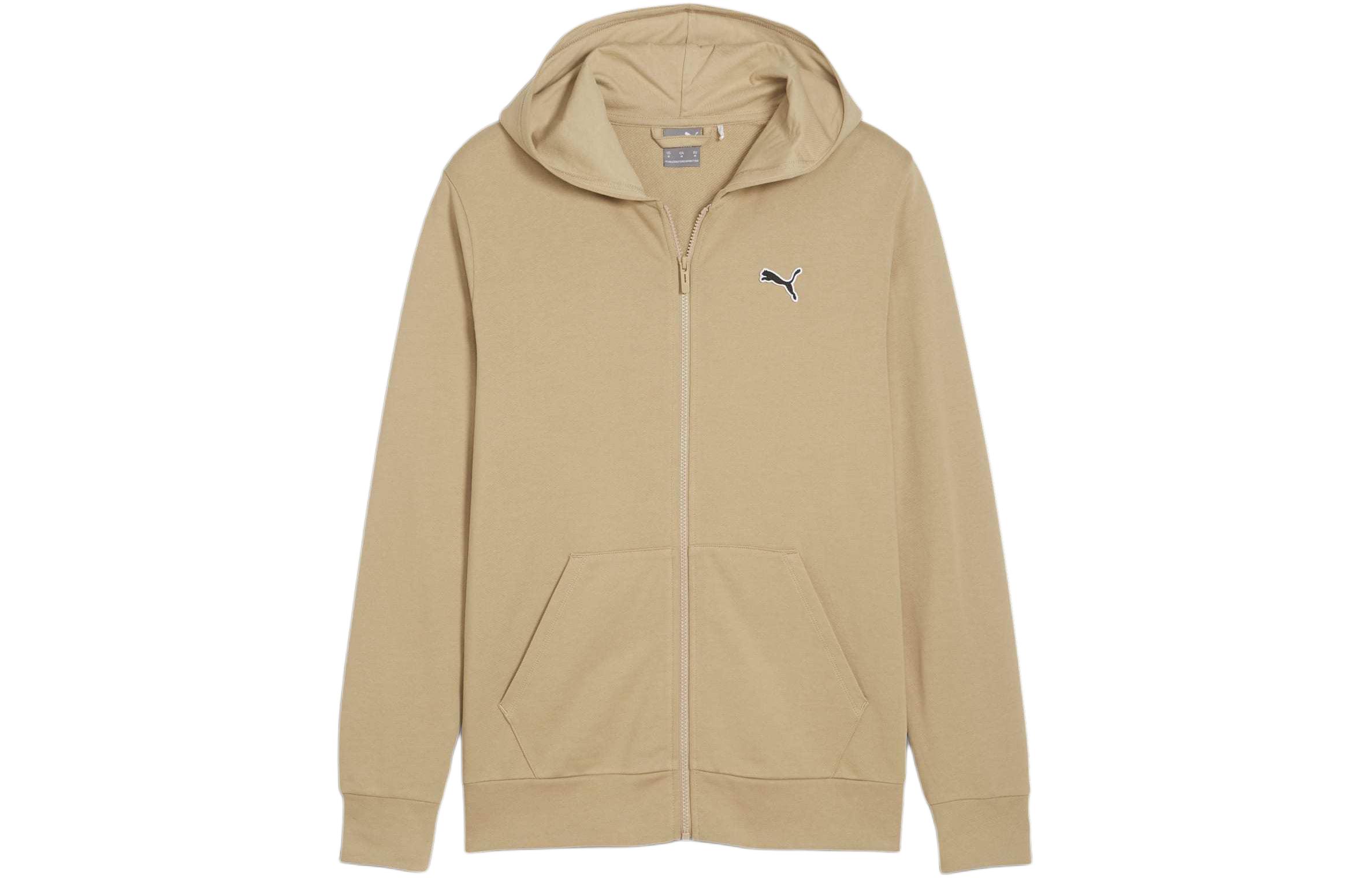 Puma Solid Full-Zip Sweatshirt with Pocket Light Khaki 675979-83