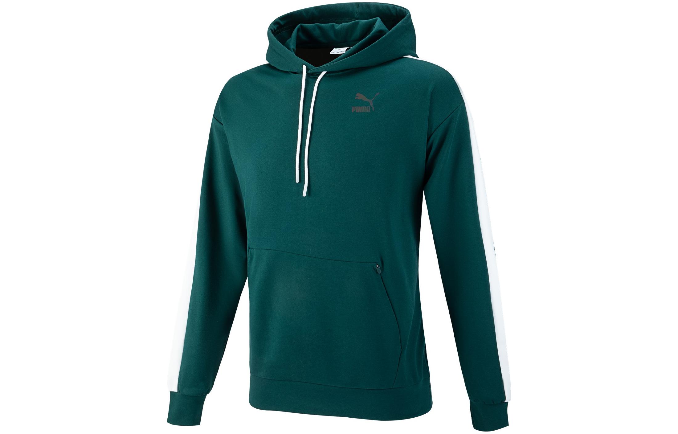 Puma Solid Logo Hoodie in Pine Green 538828-38