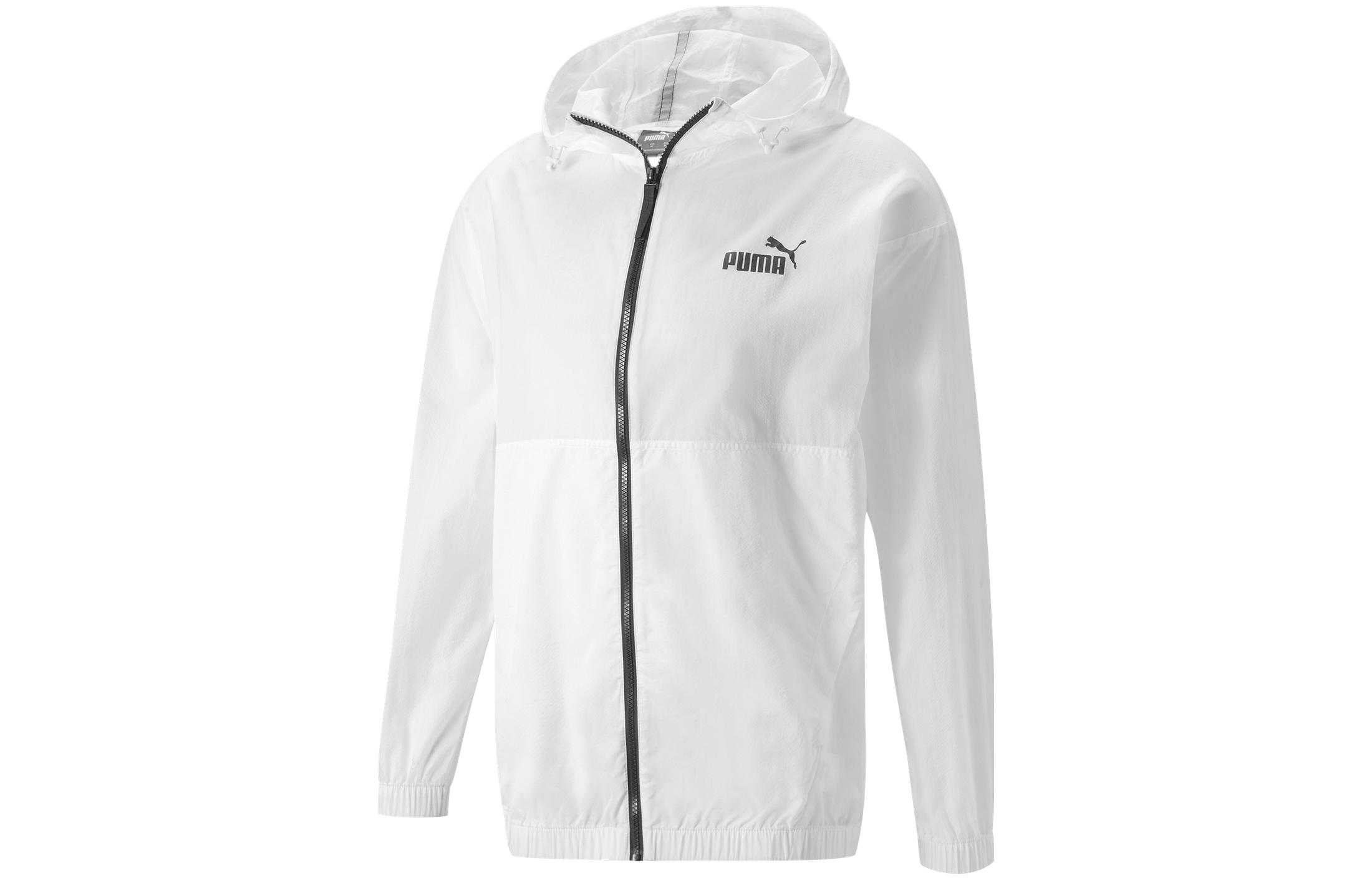 Puma Solid Logo Outdoor Casual Hoodie Jacket - White 849444-02