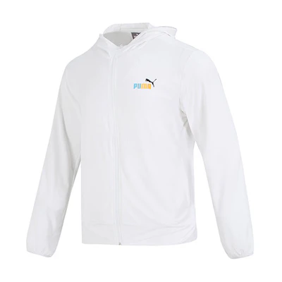 Puma Solid Logo Print Knitted Jacket Unisex - White 678006-02