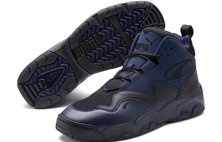 Lookbook 푸마 소스 미드 블랙/블루 (Puma Source Mid Black/Blue) 369829-05