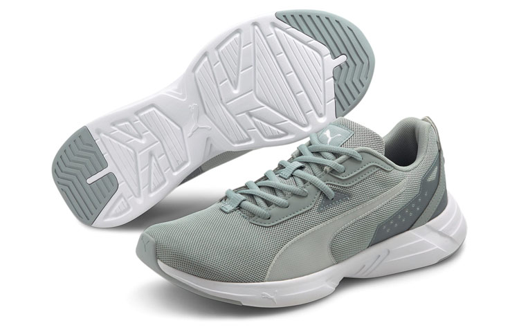Lookbook PUMA Space Runner 低筒 跑步鞋 男女款 灰綠色