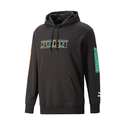 Puma Sportswear Black Hoodie with Letter Print Long Sleeve 538220-01
