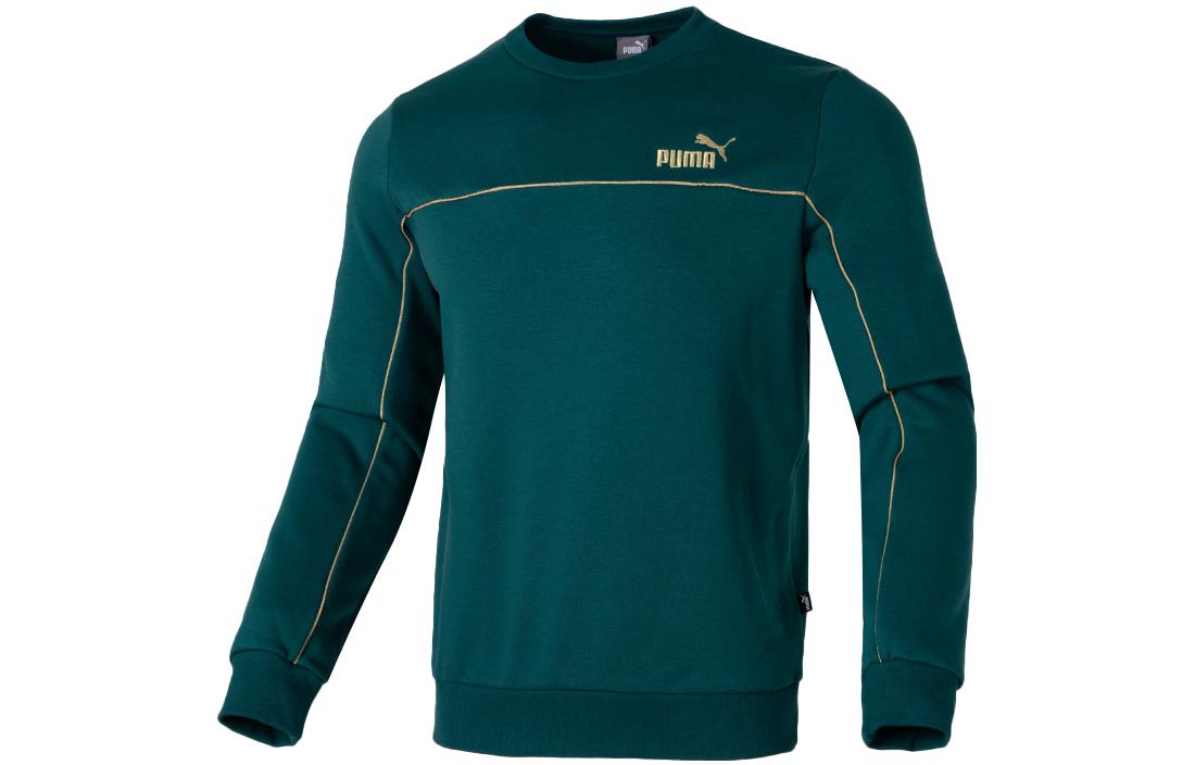 Puma Sportswear Logo Fleece Pullover Hoodie Green 680140-43