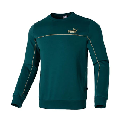 Puma Sportswear Logo Fleece Pullover Hoodie Green 680140-43
