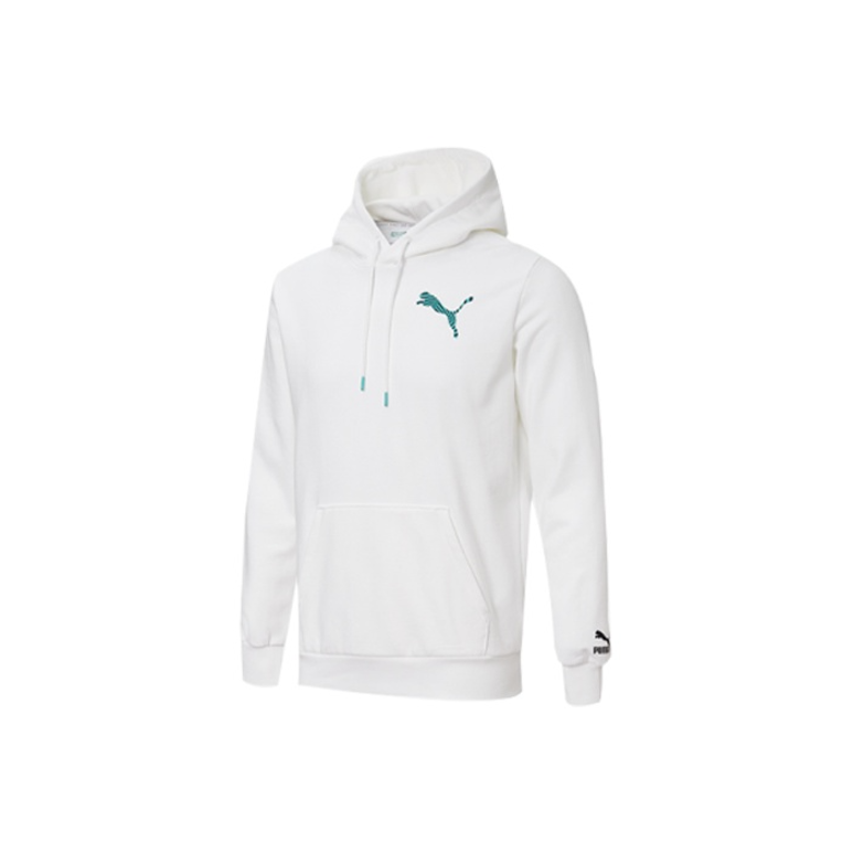 Puma Sportswear Logo Graphic Pullover Sweatshirt White - Casual Style 596632-12