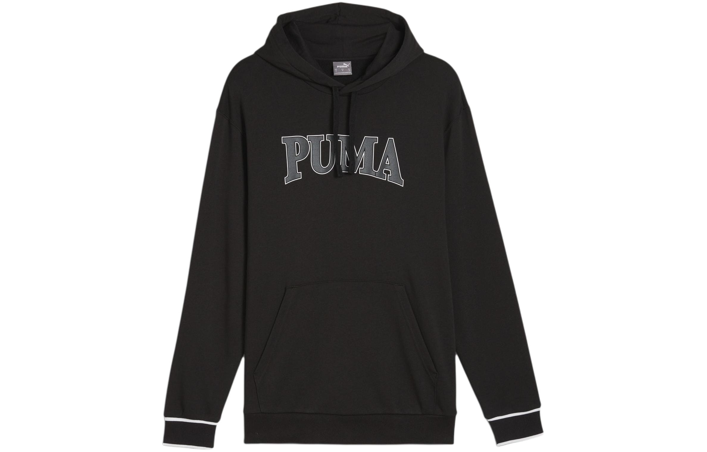 Puma SQUAD Black Loose-Fit Printed Hoodie Sweatshirt 678969-01