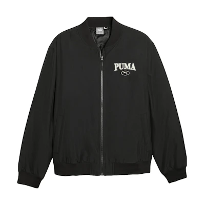 Puma Squad Bomber Jacket Black with Letter Print Casual Style 681526-01