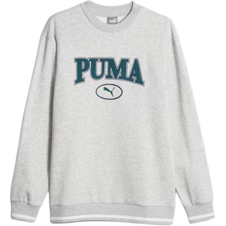 Puma Squad Crew Grey Round-Neck Soft Long-Sleeve Sweatshirt Fashionable 678400-04