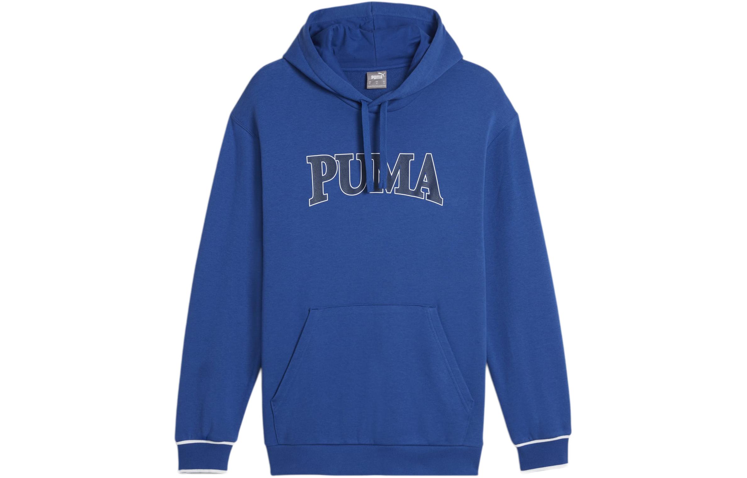 Puma SQUAD Hoodie Blue Sweatshirt with Letter Print Pullover Design 678969-17