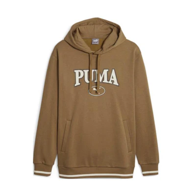 Puma Squad Hoodie Brown Letter Print Fleece Casual Pullover 678401-93