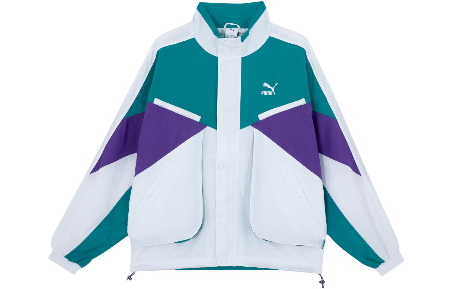 Puma SS23 Archive Pack Colorblock Zip Jacket Unisex - Dark Blue 622783-87