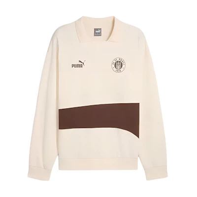 Puma SS24 FC St Pauli ftblCULTURE+ Almond Colorblock Sweatshirt 778738-08