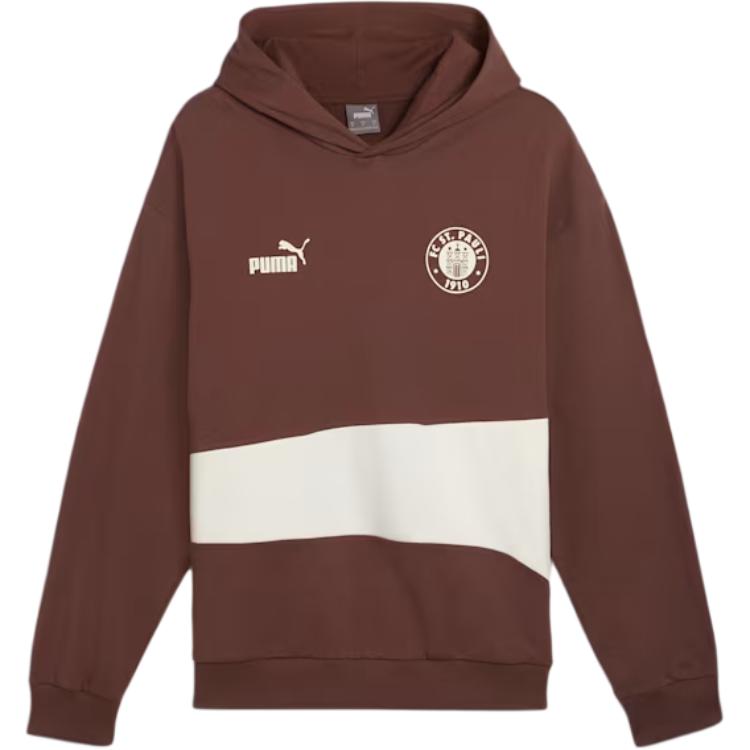 Puma SS24 FC St Pauli ftblCULTURE+ Brown Hoodie Casual Pullover Sweatshirt 778739-09