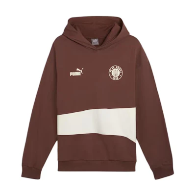 Puma SS24 FC St Pauli ftblCULTURE+ Brown Hoodie Casual Pullover Sweatshirt 778739-09