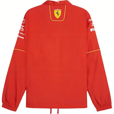 PUMA SS24 Ferrari Racing Zip Polo Lengan Panjang Jaket Retro Lelaki Merah 763598-01 Lookbook PUMA SS24 Ferrari Racing Zip Polo Lengan Panjang Jaket Retro Lelaki Merah 763598-01