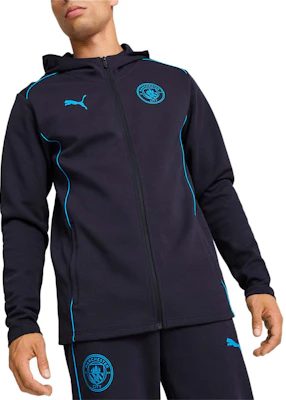 Puma SS24 曼城休閒海軍藍標誌男士連帽外套 777565-32 Shop Puma SS24 曼城休閒海軍藍標誌男士連帽外套 777565-32
