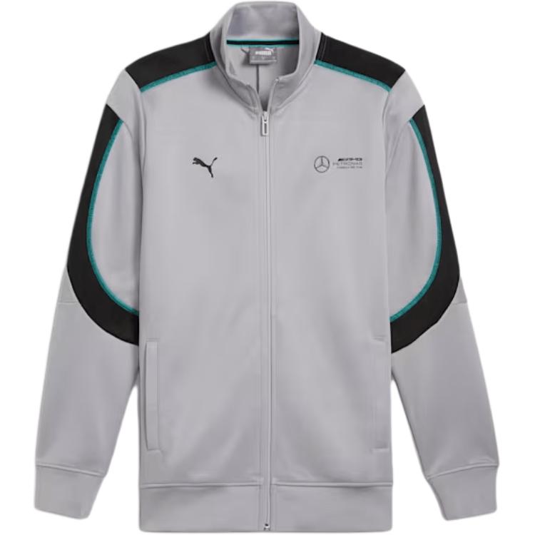 Puma SS24 Mercedes-AMG Petronas F1 Zip-Up Jacket Silver - Long Sleeve 627316-02