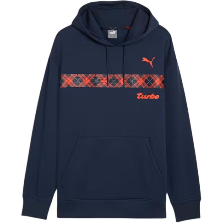Puma SS24 Porsche Legacy Navy Hoodie Logo Print Long Sleeve Casual Style 626366-03