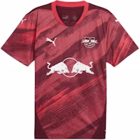 Puma SS24 RB Leipzig Red Soccer Jersey with Colorblock Logo Comfortable Fit. 776458-02 Puma SS24 RB Leipzig Red Soccer Jersey with Colorblock Logo Comfortable Fit. 776458-02