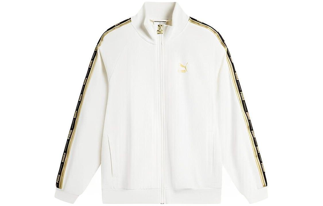 Puma SS24 Retro Zip-Up Outdoor Jacket White Unisex Casual Sportswear 625821-65