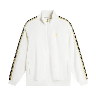 Puma SS24 Retro Zip-Up Outdoor Jacket White Unisex Casual Sportswear 625821-65