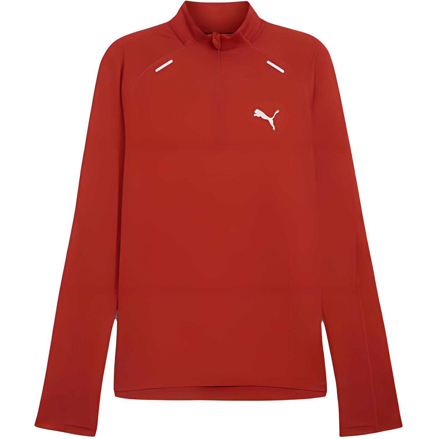 Puma SS24 Run Favorite Men’s Raglan Pullover Jacket Orange Red 525781-63