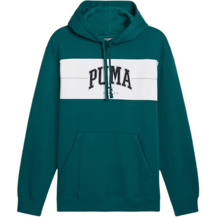 Puma SS24 SQUAD Green Hoodie - Comfortable & Stylish Long-Sleeve Pullover 681796-22