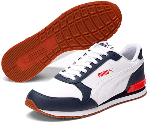 푸마 ST 러너 V2 블루/레드 '화이트' (Puma ST Runner V2 Blue/Red 'White') 365277-17 Purchase 푸마 ST 러너 V2 블루/레드 '화이트' (Puma ST Runner V2 Blue/Red 'White') 365277-17