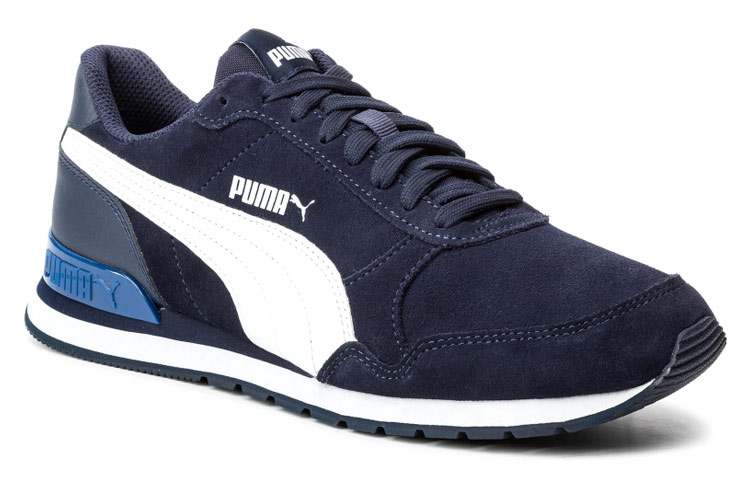 Lookbook 푸마 ST 러너 v2 스웨이드 블루/화이트 (Puma ST Runner v2 Suede Blue/White) 365279-10