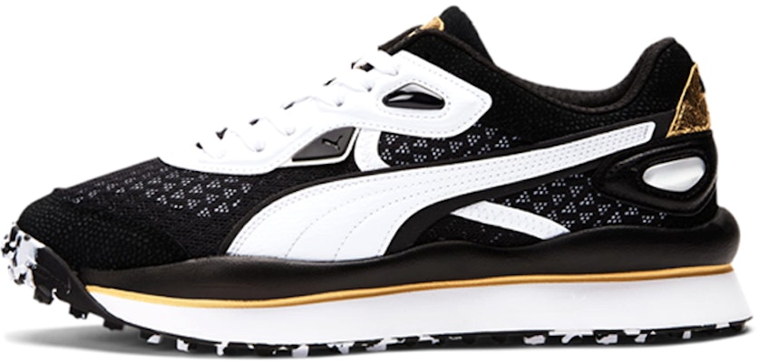 Puma Street Rider Moirer 'Black White Gold' 309670-01 Buy Puma Street Rider Moirer 'Black White Gold' 309670-01