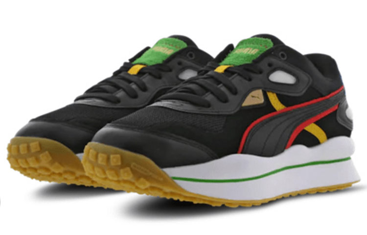 Lookbook プーマ ストリートライダー ユニティ "ブラック/レッド" 375820-02