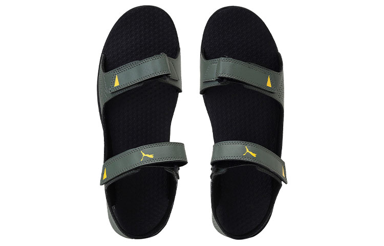 Shop Puma Street Walk IDP Sandals 'Green Black Yellow' 380358-04